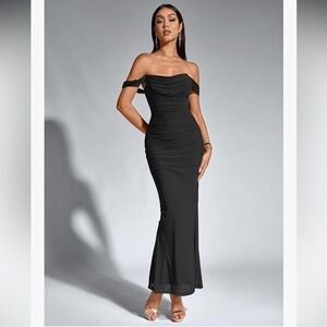 NEW Off The Shoulder Corset Ruched Formal Dress